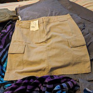 J Crew Factory Khaki Cotton Twill Skirt NWT size 8